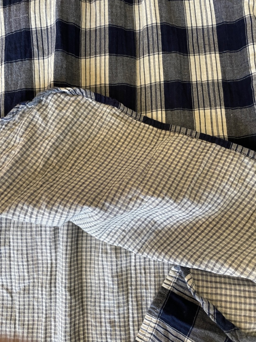 Toast UK Navy plaid cotton dress size medium. - Picture 7 of 8